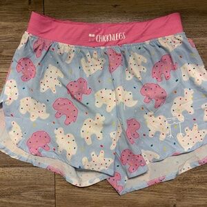 Chicknlegs Men's Medium Animal Cookies 4" Split Shorts